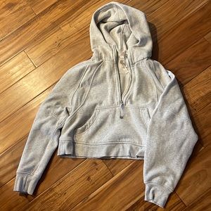 Scuba oversized half zip hoodie